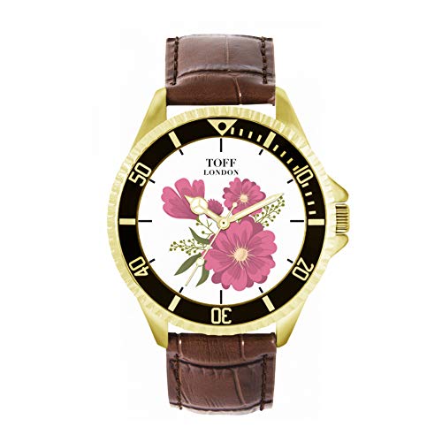 Toff London Rosa Gerbera-Blumen-Uhr von Toff London