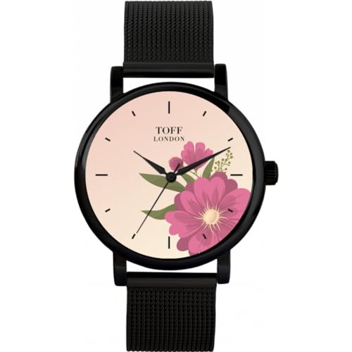 Toff London Rosa Gerbera-Blumenuhr von Toff London