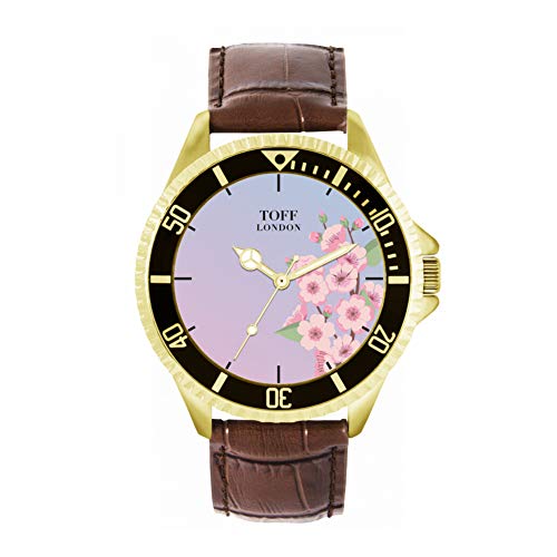 Toff London Rosa Kirschblüten-Blumen-Uhr von Toff London