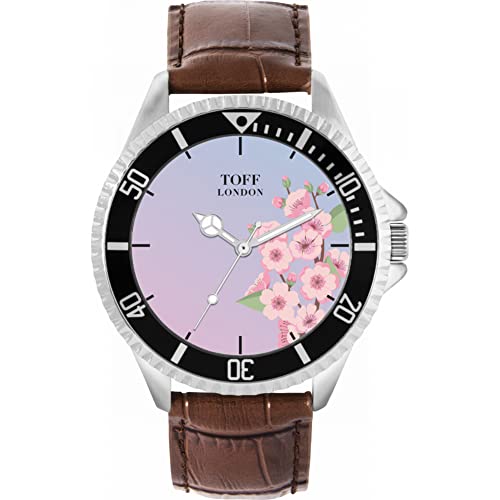 Toff London Rosa Kirschblüten-Blumen-Uhr von Toff London