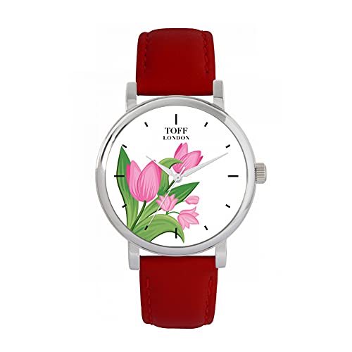 Toff London Rosa Tulpen Uhr von Toff London