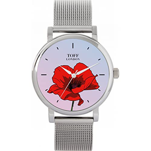 Toff London Rote Mohnblumenuhr von Toff London