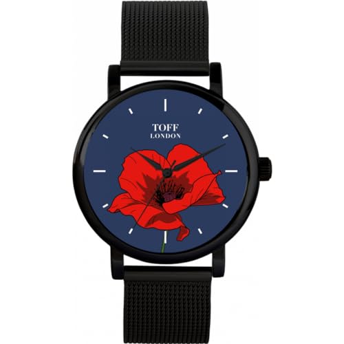 Toff London Rote Mohnblumenuhr von Toff London