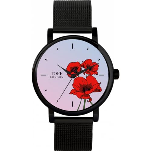 Toff London Rote Mohnblumenuhr von Toff London