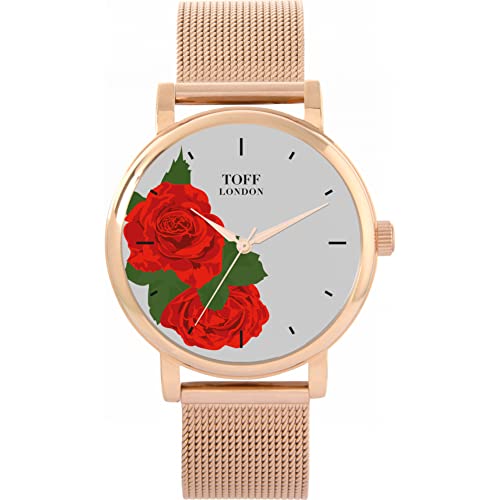 Toff London Rote Rose Uhr von Toff London