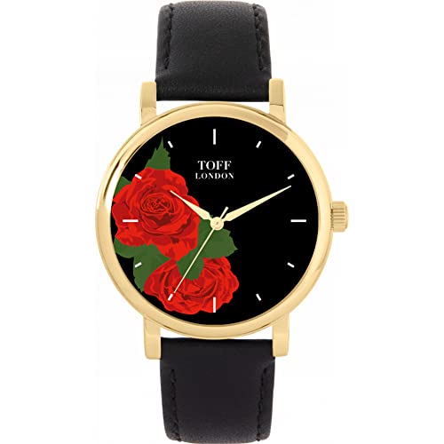 Toff London Rote Rose Uhr von Toff London