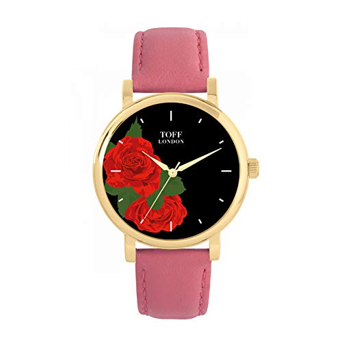 Toff London Rote Rose Uhr von Toff London