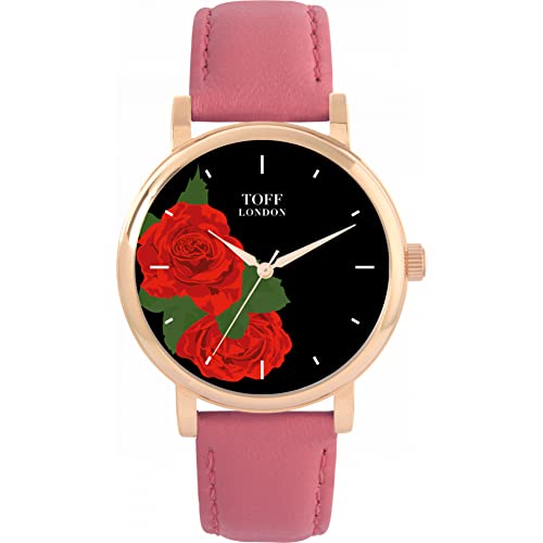 Toff London Rote Rose Uhr von Toff London