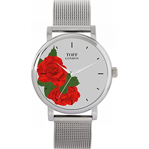 Toff London Rote Rose Uhr von Toff London