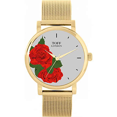 Toff London Rote Rose Uhr von Toff London