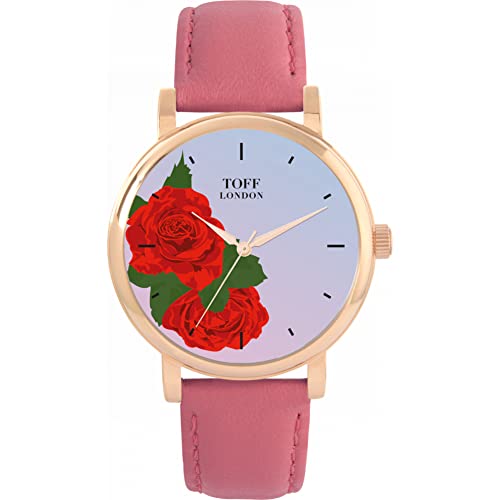 Toff London Rote Rose Uhr von Toff London