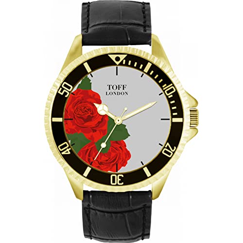 Toff London Rote Rosen-Blumen-Uhr von Toff London