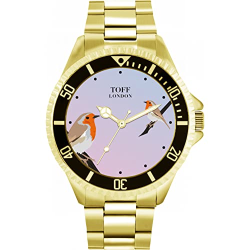 Toff London Rotkehlchen-Vogel-Uhr von Toff London