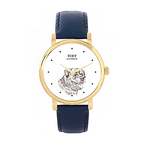 Toff London Rottweiler-Hundeskizzen-Uhr von Toff London