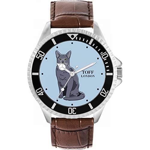 Toff London Russische Blaue Katzenuhr von Toff London