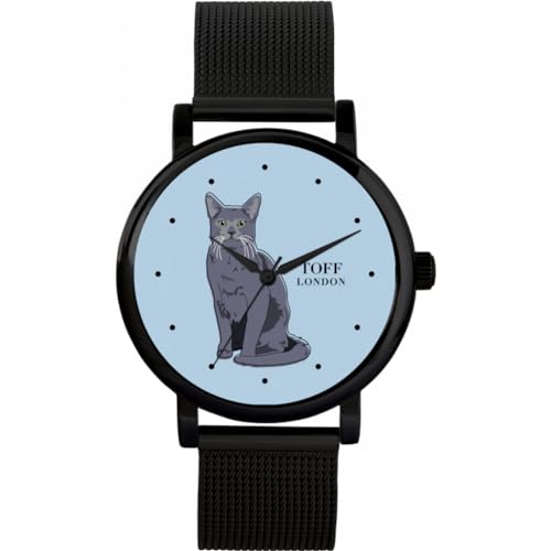 Toff London Russische Blaue Katzenuhr von Toff London