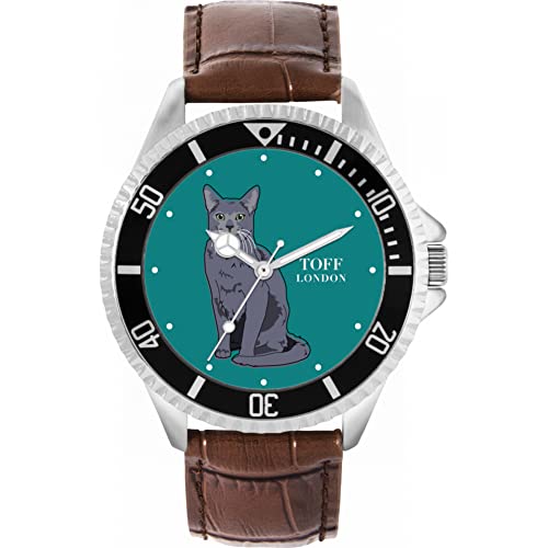 Toff London Russische Blaue Katzenuhr von Toff London