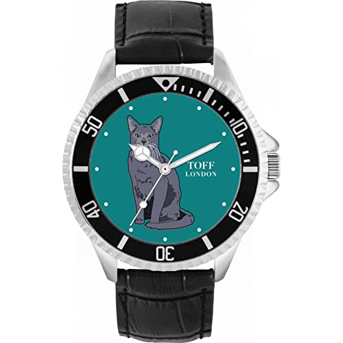 Toff London Russische Blaue Katzenuhr von Toff London