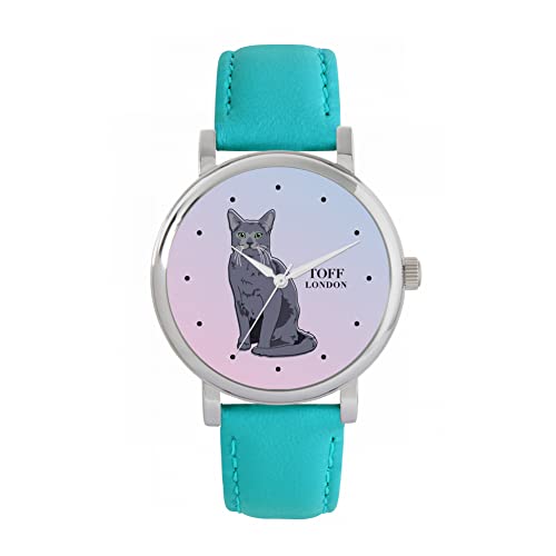 Toff London Russische Blaue Katzenuhr von Toff London