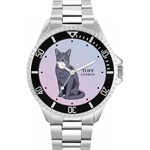 Toff London Russische Blaue Katzenuhr von Toff London