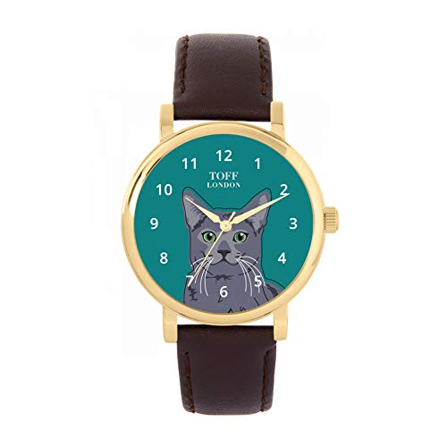 Toff London Russische Blue Head Cat Watch von Toff London