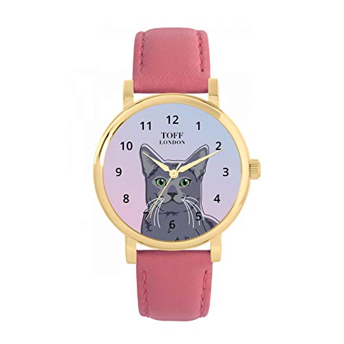 Toff London Russische Blue Head Cat Watch von Toff London