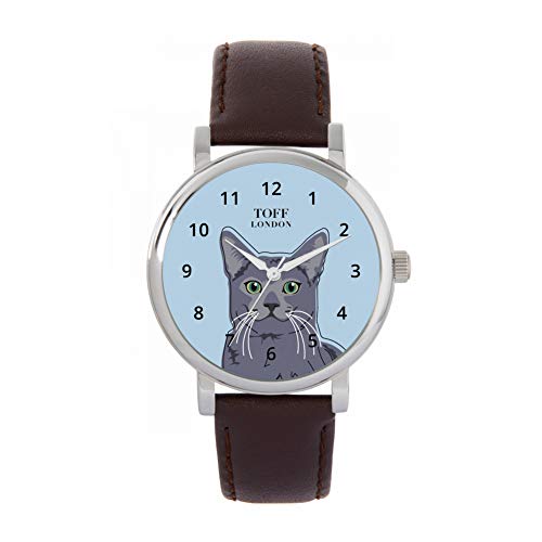 Toff London Russische Blue Head Cat Watch von Toff London