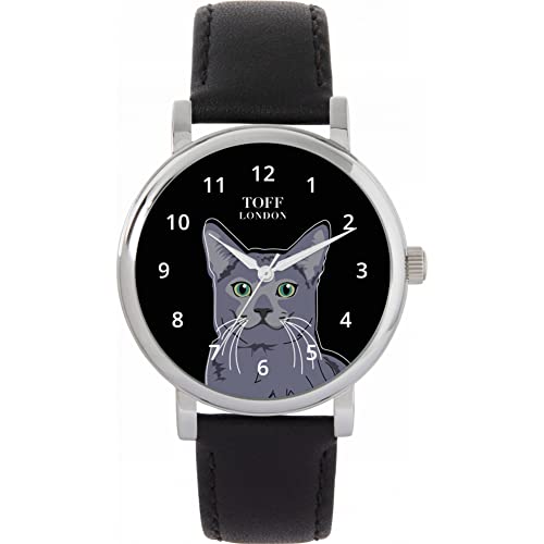 Toff London Russische Blue Head Cat Watch von Toff London