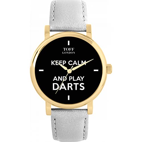 Toff London Schwarz Bleib ruhig und Spiele Darts Batons Watch von Toff London