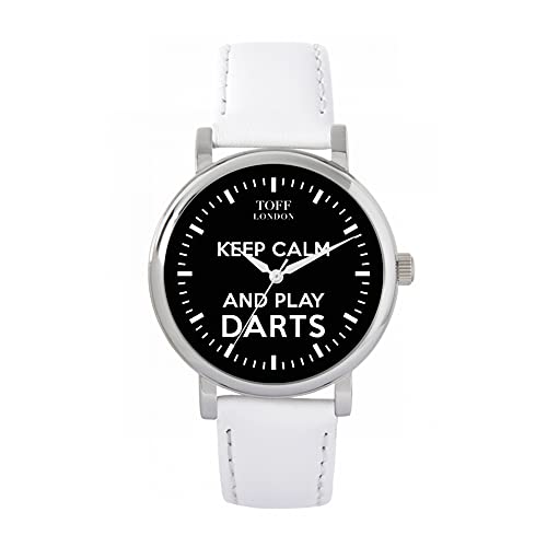 Toff London Schwarz Bleib ruhig und Spiele Darts Batons Watch von Toff London