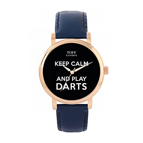 Toff London Schwarz Bleib ruhig und Spiele Darts Watch von Toff London