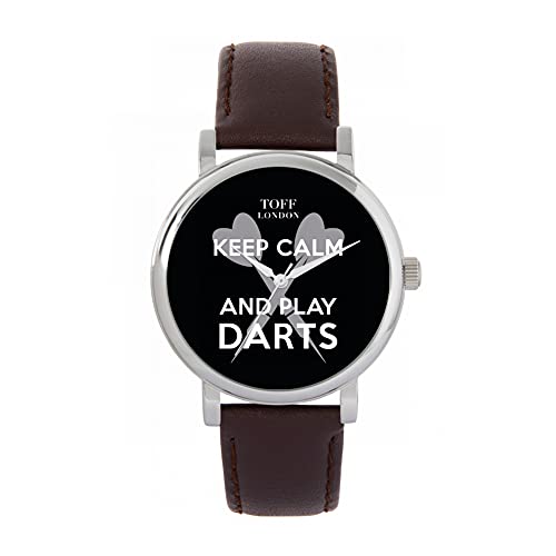 Toff London Schwarz Bleib ruhig und Spiele Darts Watch von Toff London