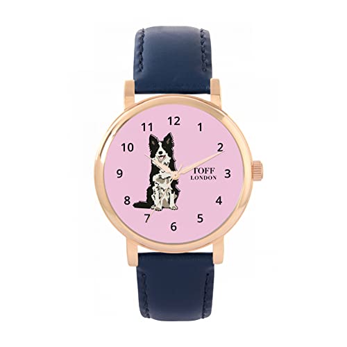 Toff London Schwarz-weiße Border-Collie-Uhr Toff London Schwarz-weiße Border-Collie-Uhr von Toff London