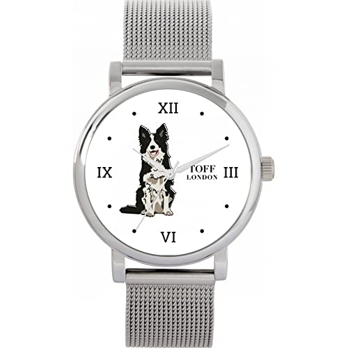 Toff London Schwarz-weiße Border-Collie-Uhr Toff London Schwarz-weiße Border-Collie-Uhr von Toff London