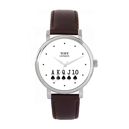 Toff London Schwarze Royal Flush Poker Uhr von Toff London