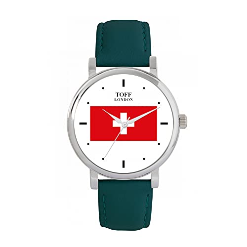 Toff London Schweiz Flagge Uhr von Toff London