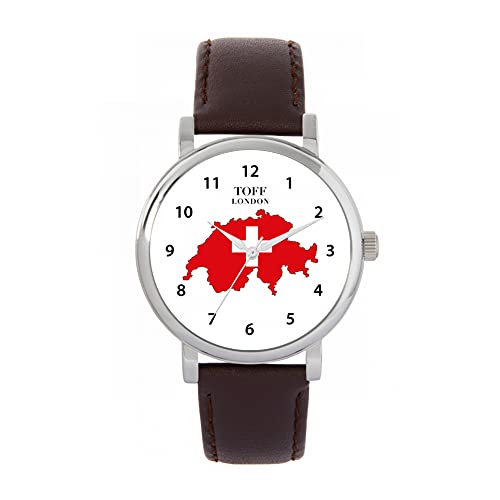 Toff London Schweiz Flagge Uhr von Toff London