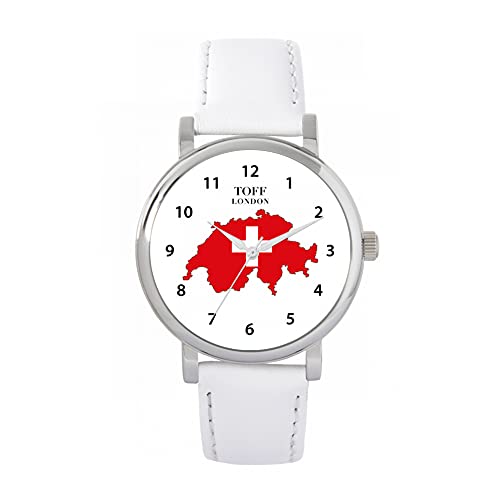 Toff London Schweiz Flagge Uhr von Toff London