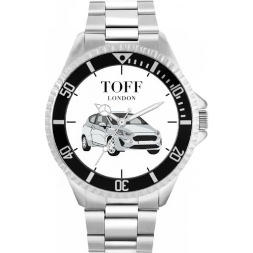 Toff London Silberne kleine Autouhr TLWL-1437 von Toff London