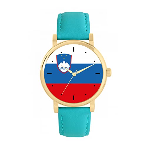 Toff London Slowenien Flagge Uhr von Toff London