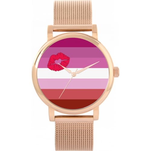 Toff London Stolz Lippenstift Lesben Flagge Uhr von Toff London