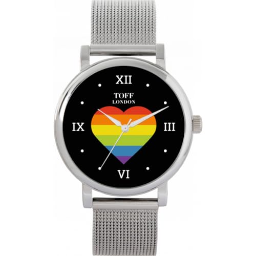 Toff London Stolz Regenbogen Herz römische Ziffern Uhr von Toff London