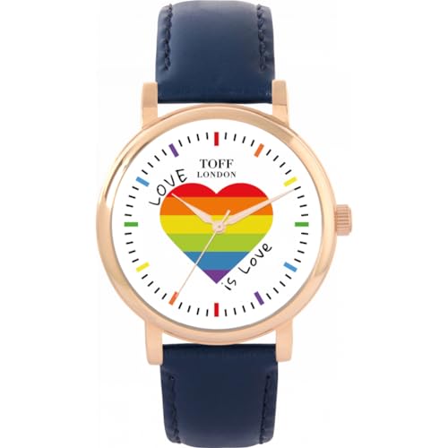 Toff London Stolz Regenbogen Liebe ist Liebe Herz Uhr von Toff London