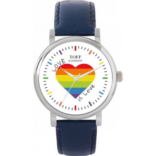 Toff London Stolz Regenbogen Liebe ist Liebe Herz Uhr von Toff London