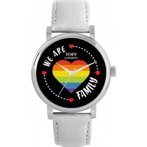 Toff London Stolz Regenbogenherz Familie Schwarze Uhr von Toff London