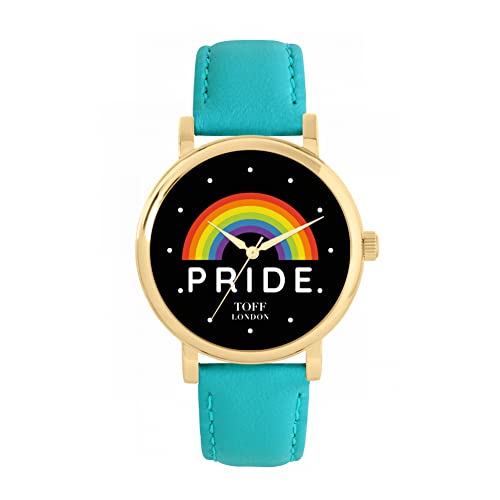 Toff London Stolze Regenbogen-Schwarze Uhr von Toff London