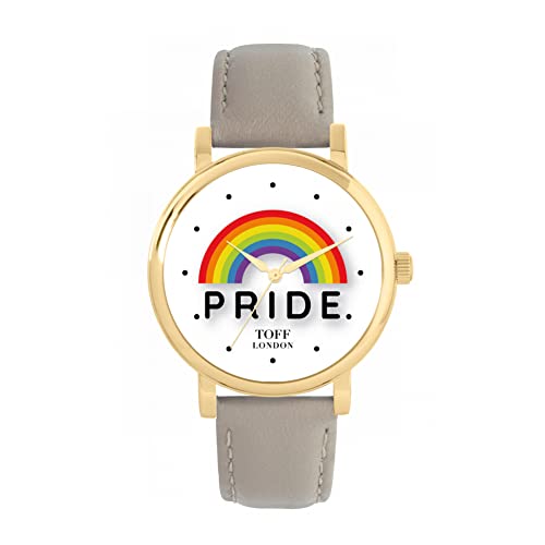 Toff London Stolze regenbogenweiße Uhr von Toff London