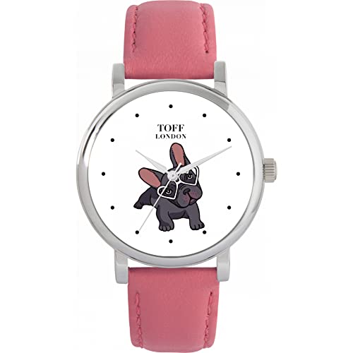 Toff London Graue französische Bulldoggen-Uhr von Toff London