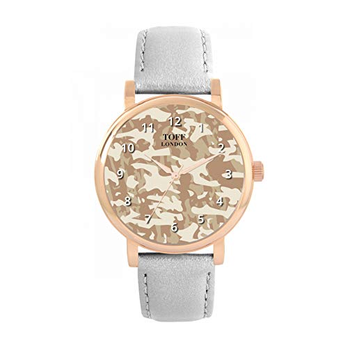 Toff London Traditionelle beige Tarnuhr von Toff London