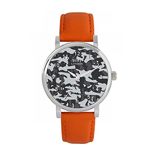 Toff London Traditionelle dunkelgraue Camouflage-Uhr von Toff London